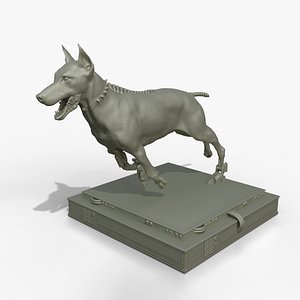 3D Cyborg Dog Doberman 3D print model model