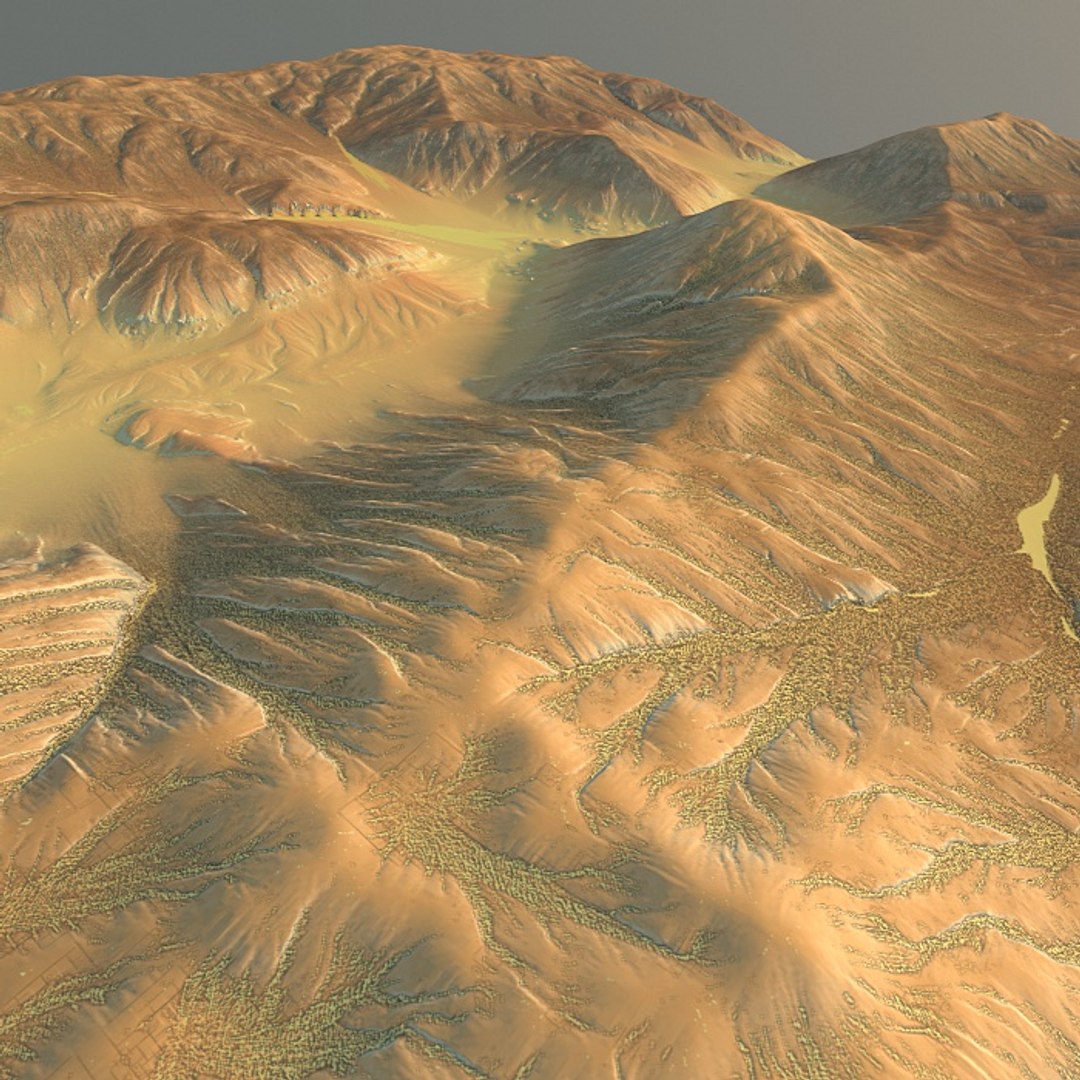 3d mountain terrain model