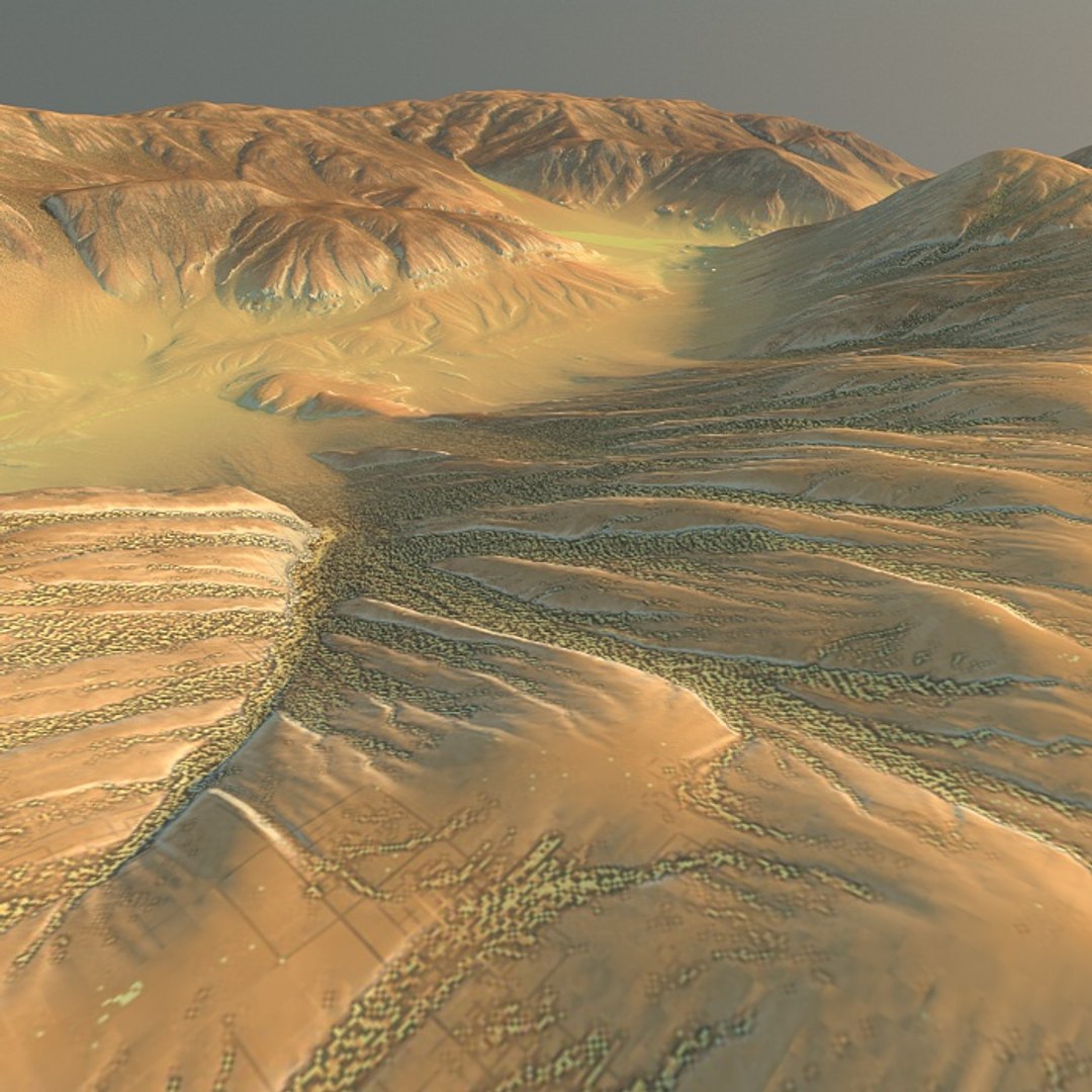 3d mountain terrain model