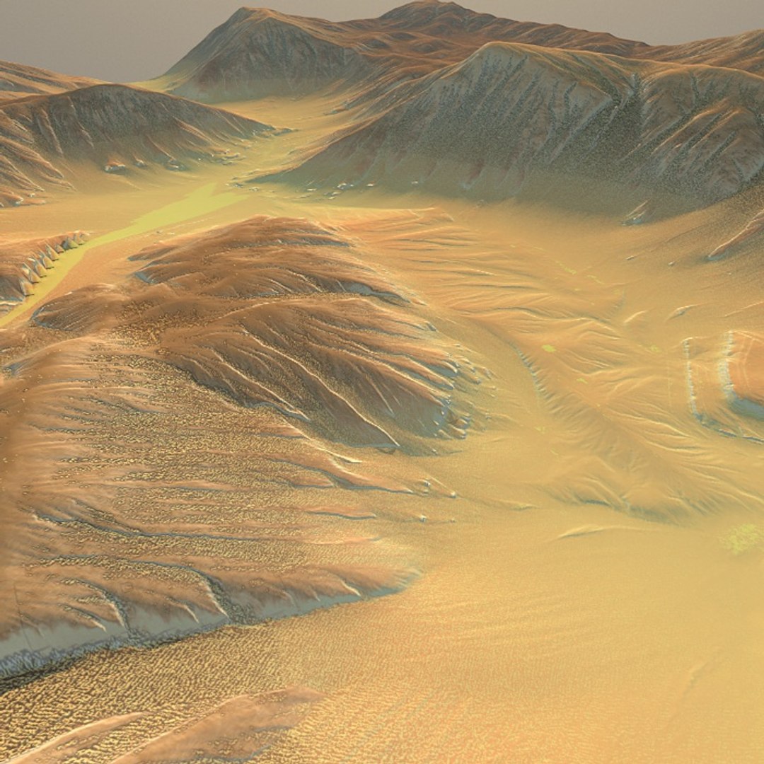 3d mountain terrain model