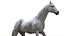 3D White Horse Rigged 3D model