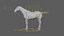 3D White Horse Rigged 3D model