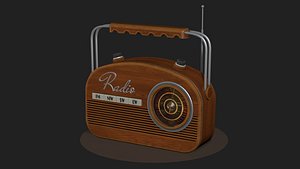 3D High Poly Vintage radio V2 model