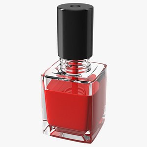 Red Nail Polish Bottle