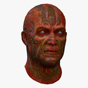 Zombie Head 01 3D model