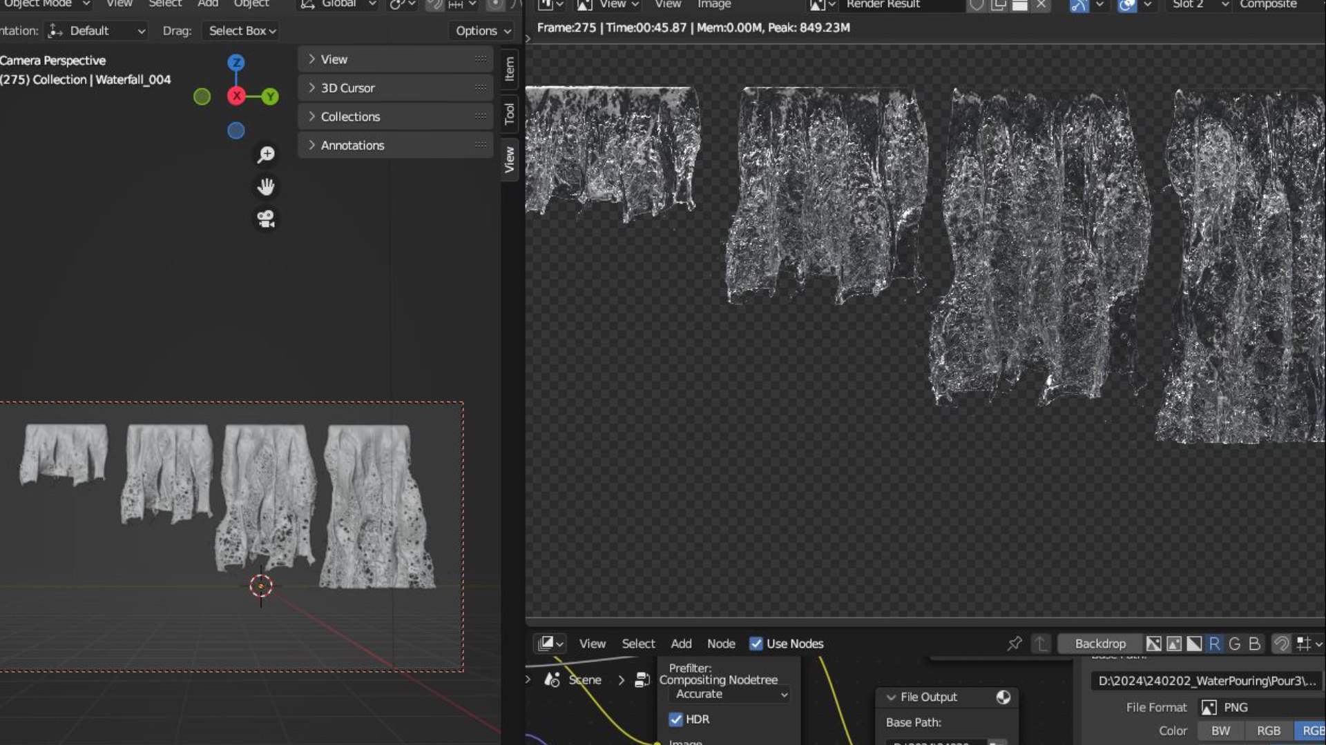 Waterfall Animation And 3D Model Model - TurboSquid 2187182