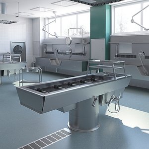 3D medical autopsy room model