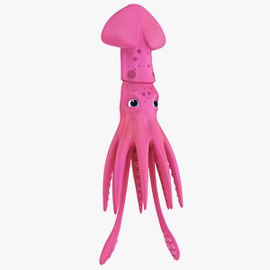 Cartoon Squid 3D model