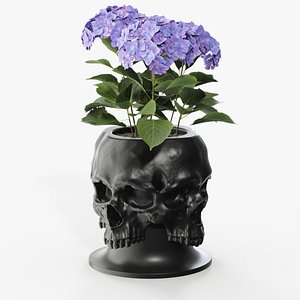 Skull - Stationery stand or vase for flowers print