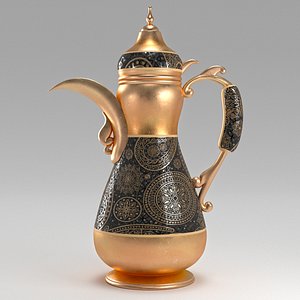 Decorative brass Arabic coffee dallah model