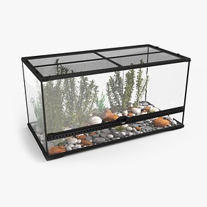 Exotic Plants Long Terrarium 3D