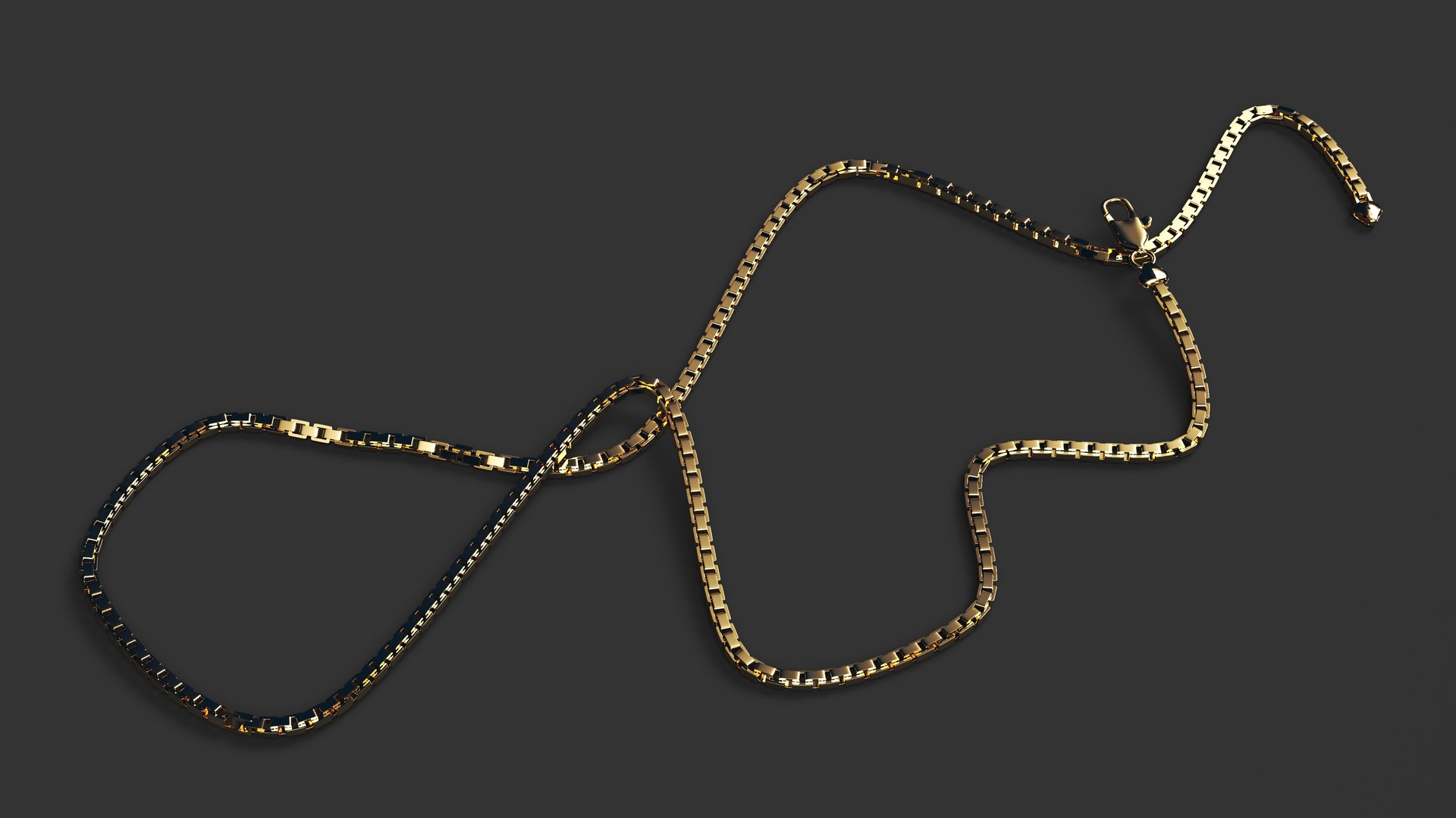 Gold Box Chain Rigged For Maya Model - TurboSquid 2124338