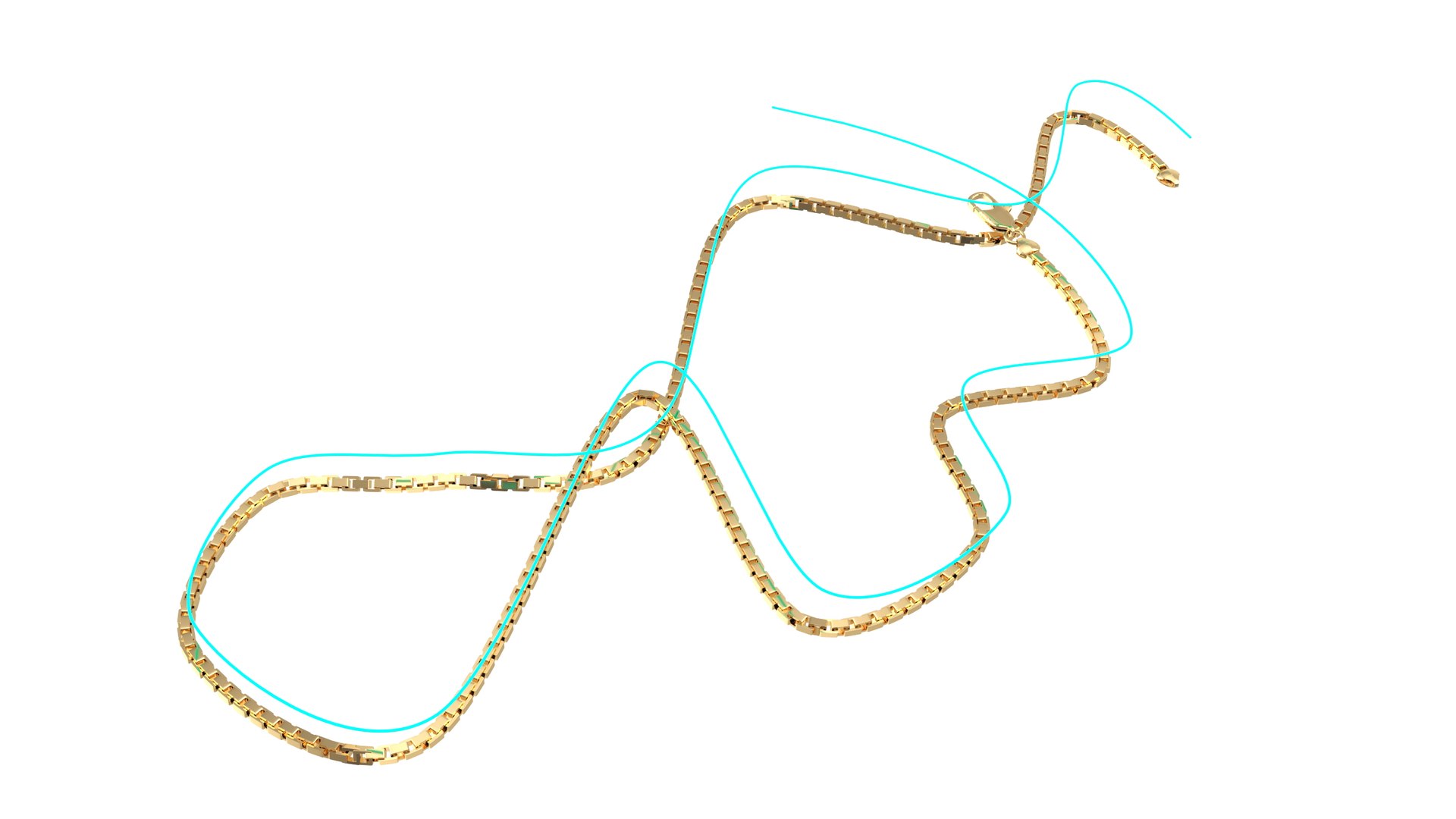 Gold Box Chain Rigged For Maya Model - TurboSquid 2124338