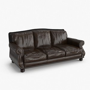 3D model Leather Sofa