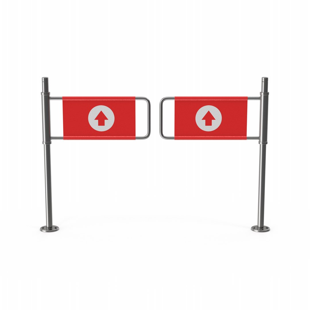 3D Supermarket Swing Gates Model - TurboSquid 2288499