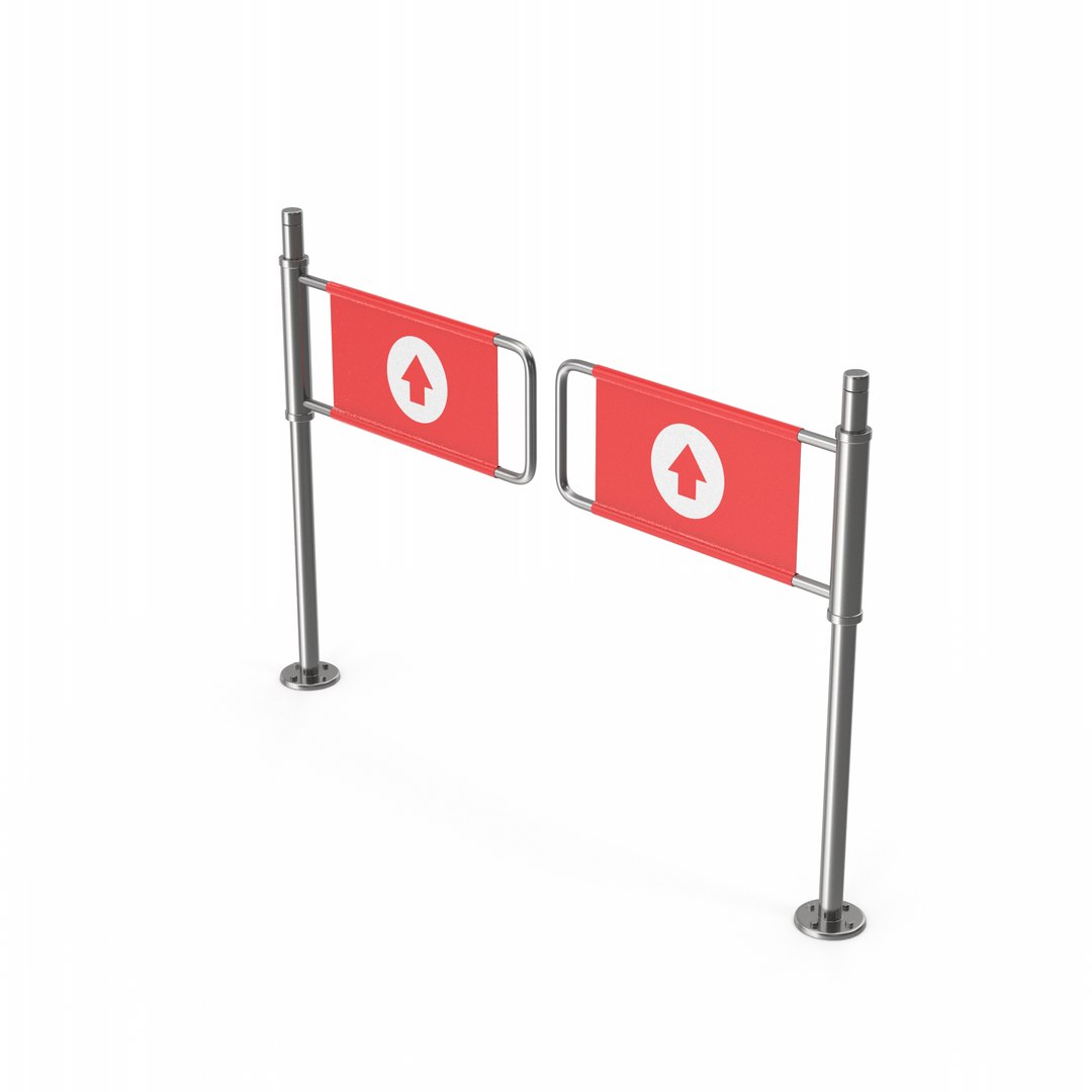 3D Supermarket Swing Gates Model - TurboSquid 2288499