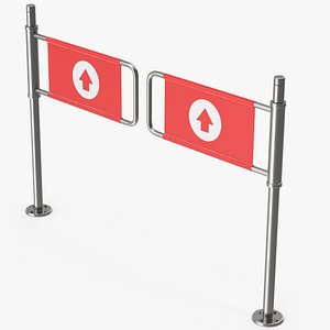 3D Supermarket Swing Gates model