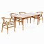 Carl Hansen CH24 위시 본 의자 + CH327 다이닝 테이블 (vray + corona)