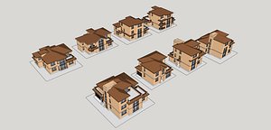 villas 3D model