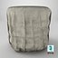 Dirty Covered Pouf 3D model