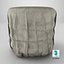 Dirty Covered Pouf 3D model