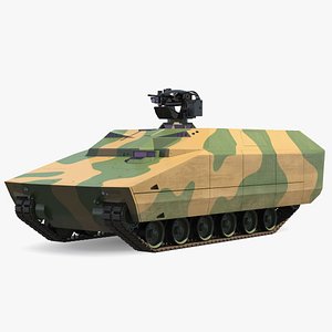 Next Gen Tracked Marine Assault Vehicle with Machine Gun Rigged