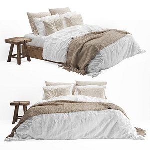 3D Zara Home Linens Bed