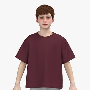 Kids male tshirt 3D model