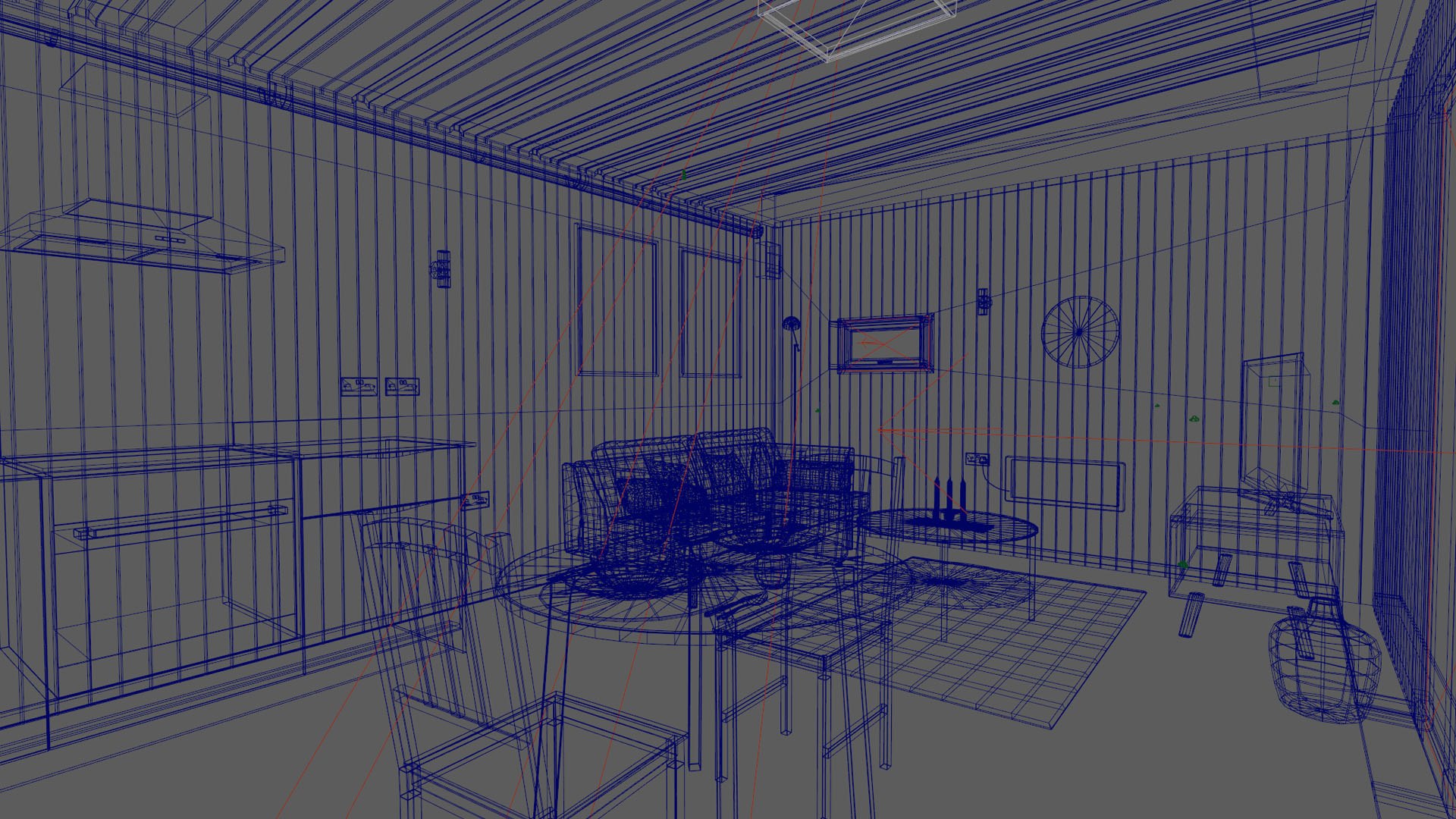 3D Model Annex Kitchen Living Interior Vray - TurboSquid 2217725