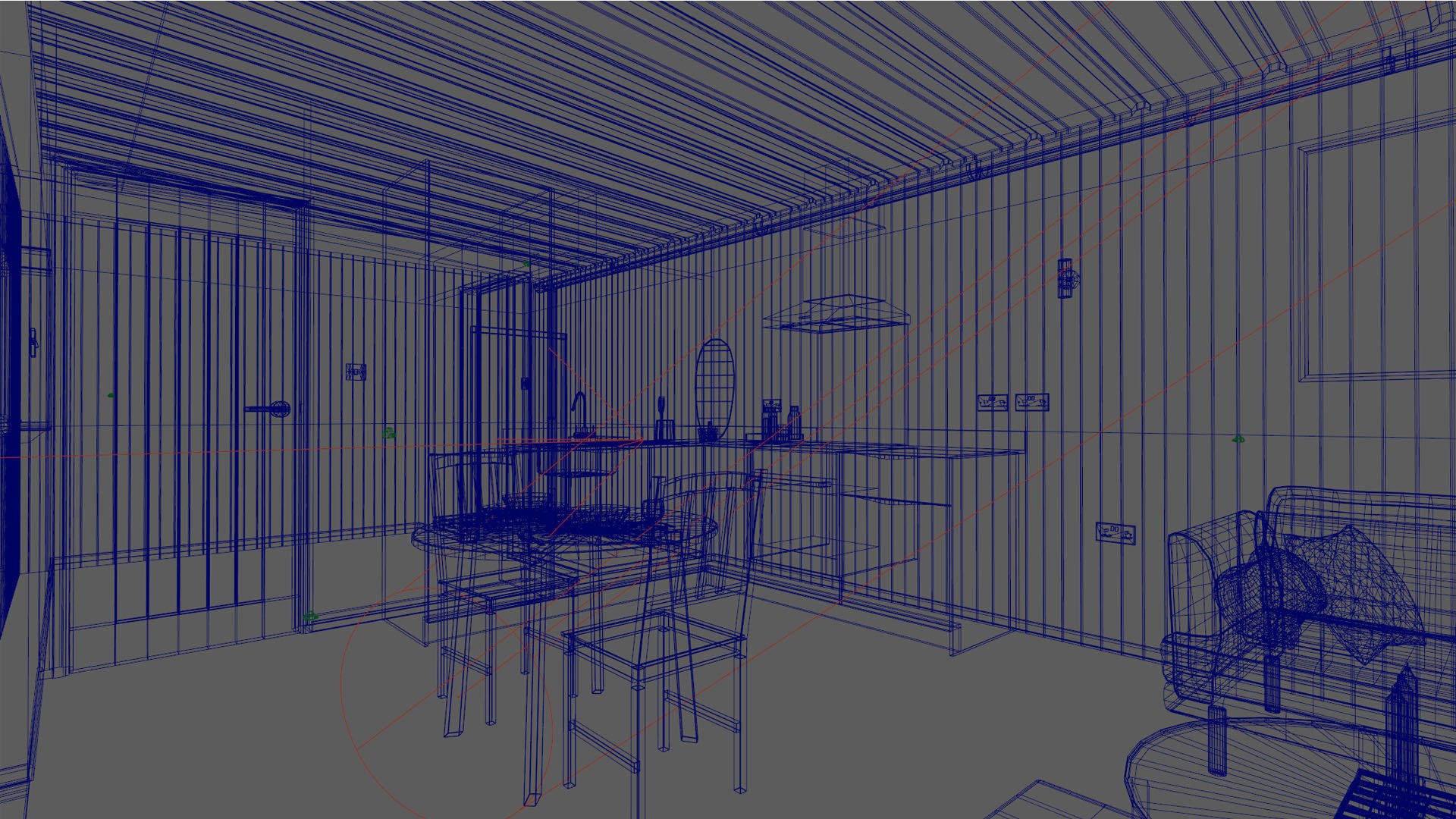 3D Model Annex Kitchen Living Interior Vray - TurboSquid 2217725