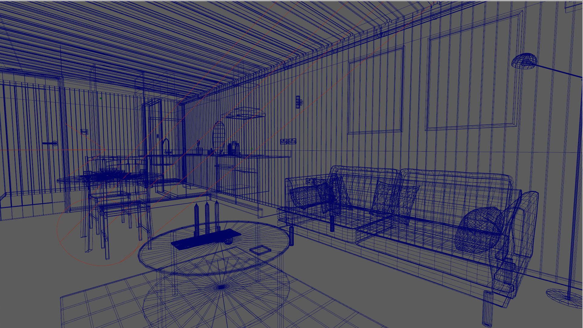 3D Model Annex Kitchen Living Interior Vray - TurboSquid 2217725
