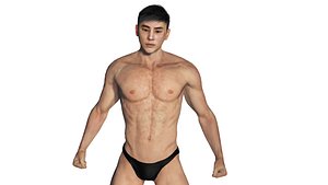 AAA 3D REALISTIC ASIAN MALE CHARACTER - HUMAN RIGGED CHARACTER 3D model