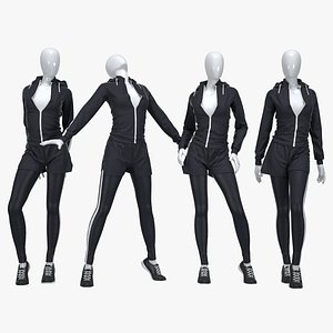 3D female fitness sport suit