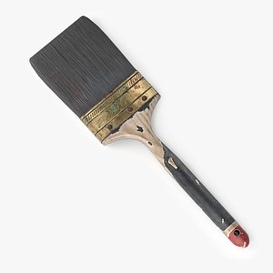 3D Used painter brush Low-poly model