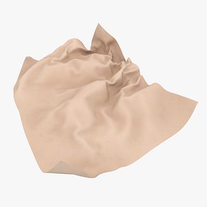 crumpled paper 03 brown 3D model