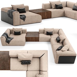 3D model Turri SOUL Modular Sofa