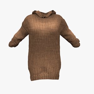3D Ladies Hooded Loose Sweater