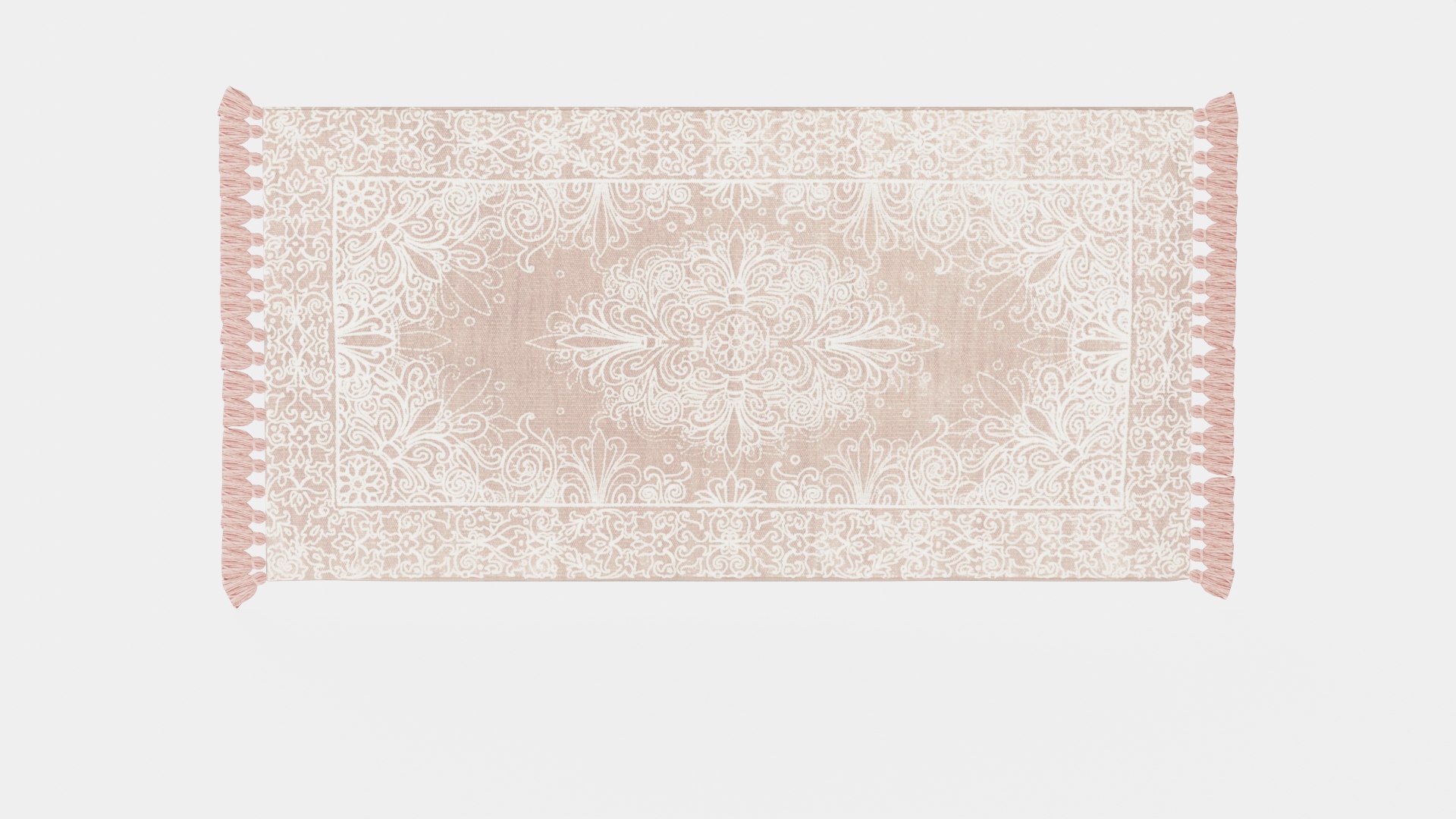 3D Rectangular Rug With Tassels - TurboSquid 2246872