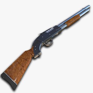 Pump Shotgun 3D Model $8 - .blend .dae .fbx .obj .stl