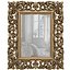 Classic Antique Tall Wall Mirror in elegant gold frame 3D model