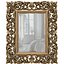 Classic Antique Tall Wall Mirror in elegant gold frame 3D model