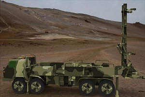 军用导弹发射车3D模型