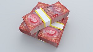 3D Belize 5 Dollars 1975 Banknote 3D Model