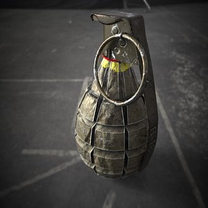3d model f1 grenade