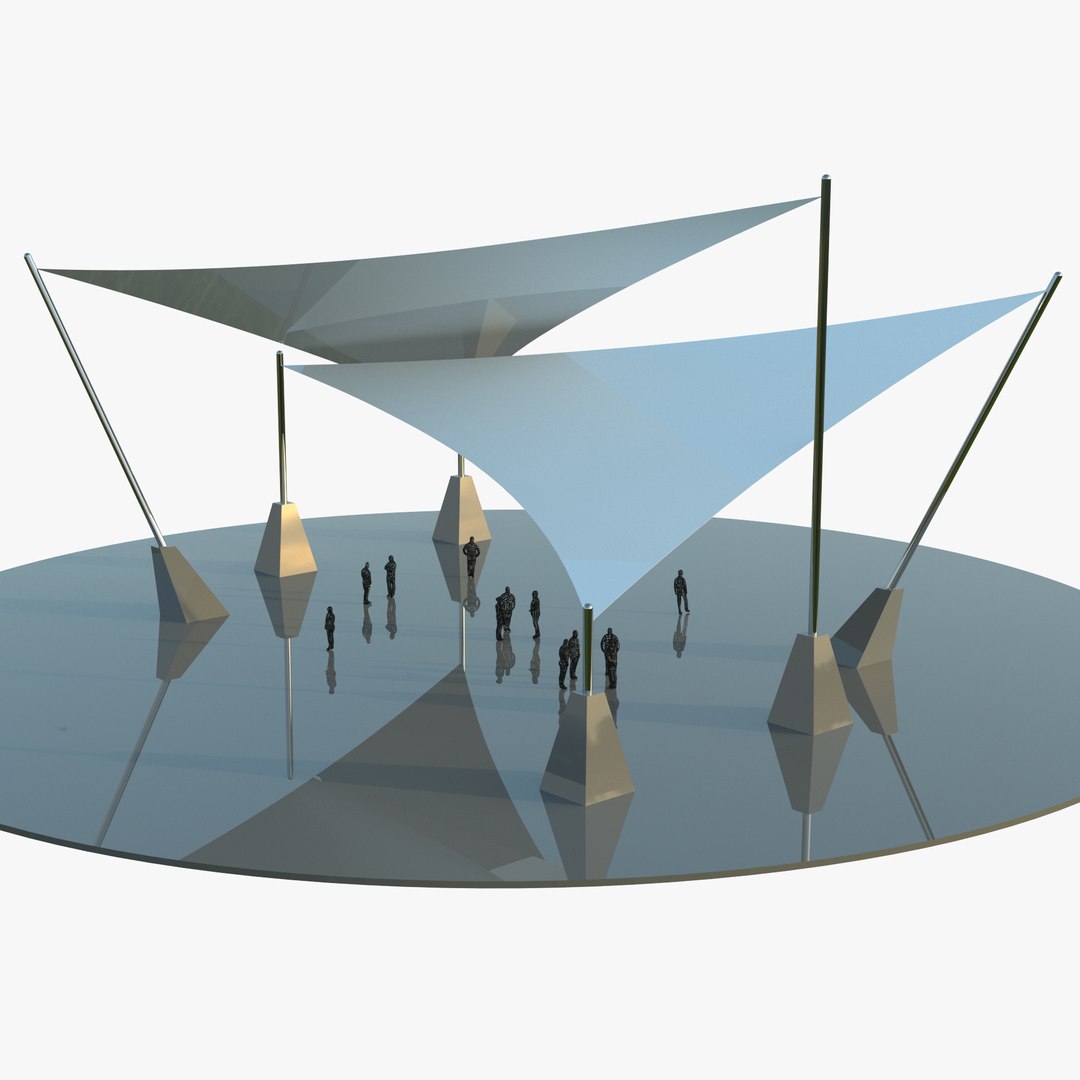Tensile Structure Canopy 1 3D Model - TurboSquid 2249866