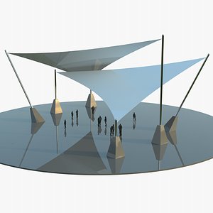 Tensile Structure Canopy 1 3D model