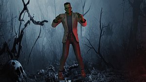Frankenstein Monster low-poly 3D model