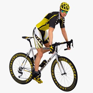 Male Cyclist Animated HQ