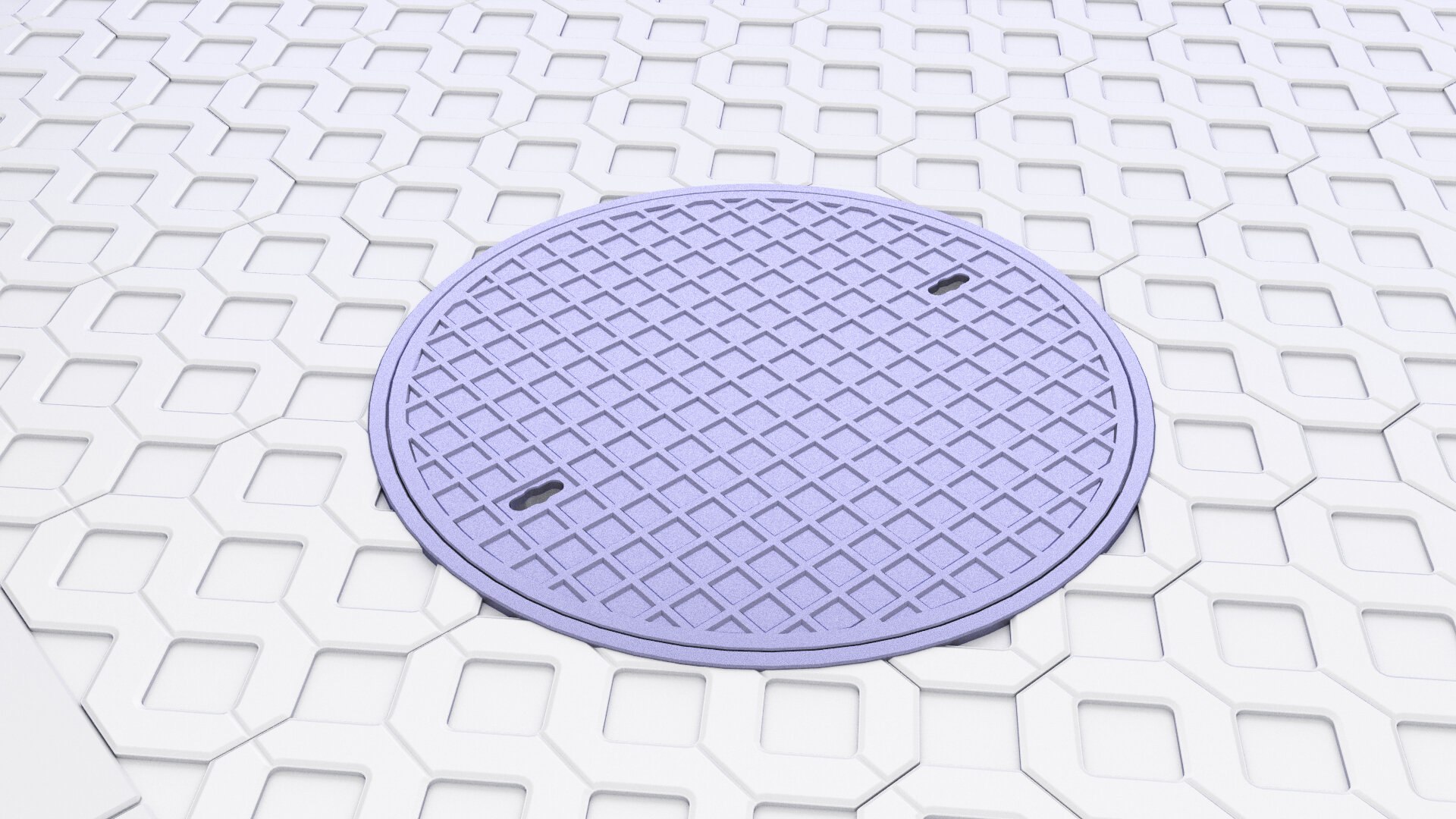 Concrete Openwork Slab Pavement 10 3D - TurboSquid 2096870