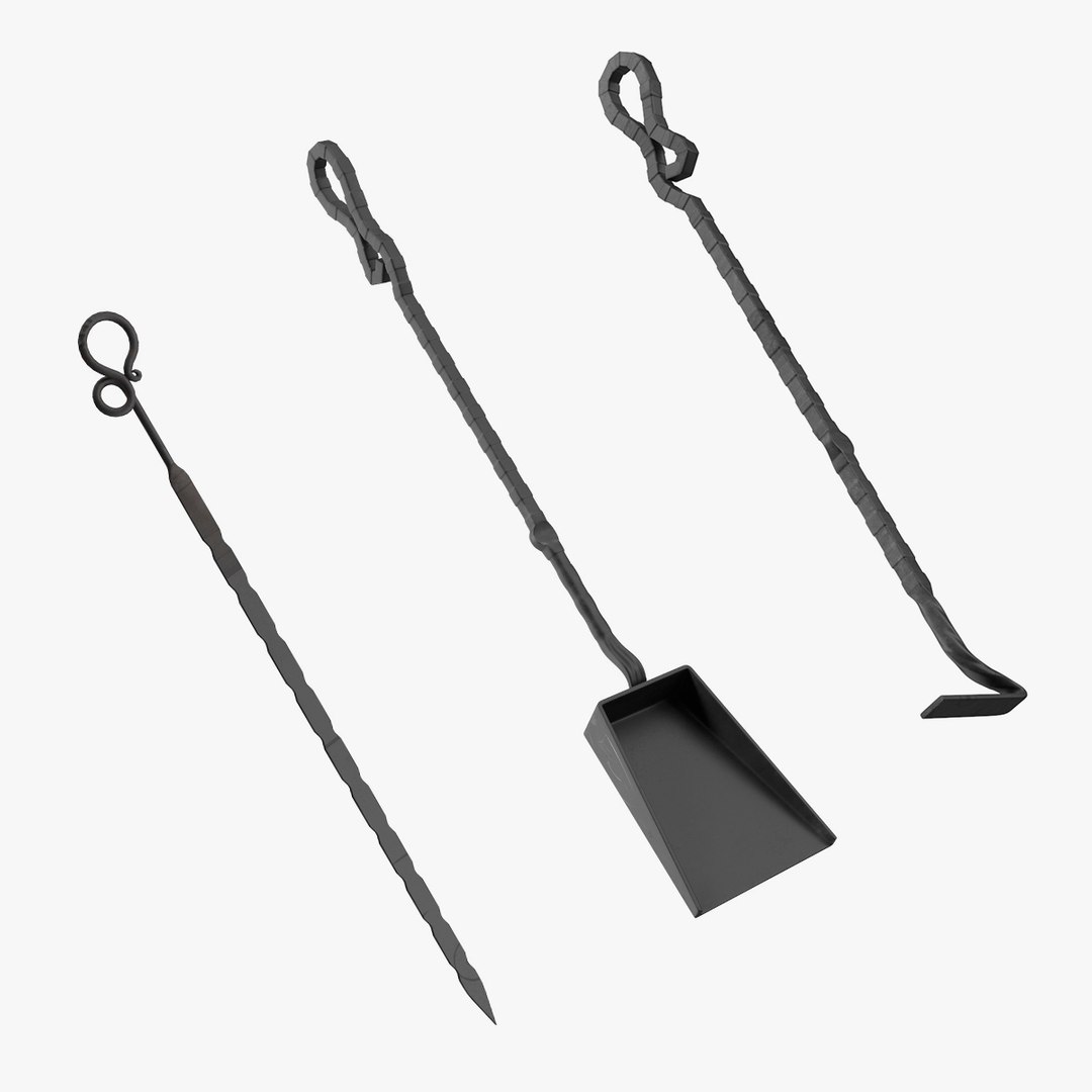 Fireplace Tools Collection 2 3D model preview
